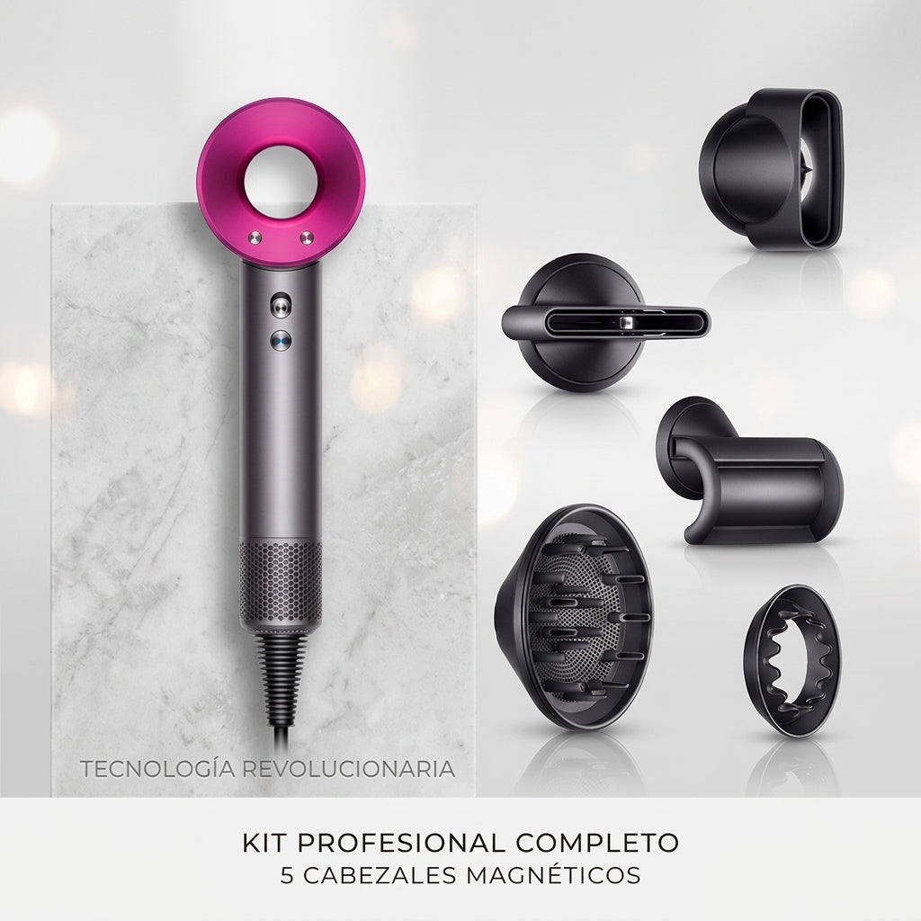 Secador de pelo profesional con cabezales imantados IonDry